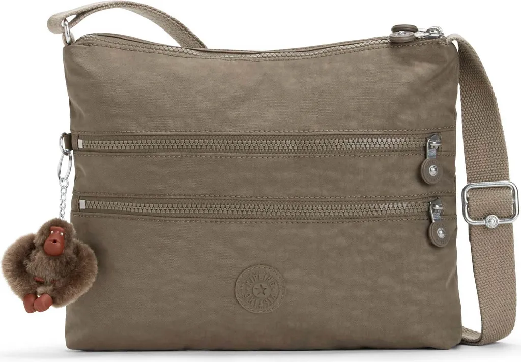 Kipling Alvar Sac à bandoulière avec double zip et poches True Beige