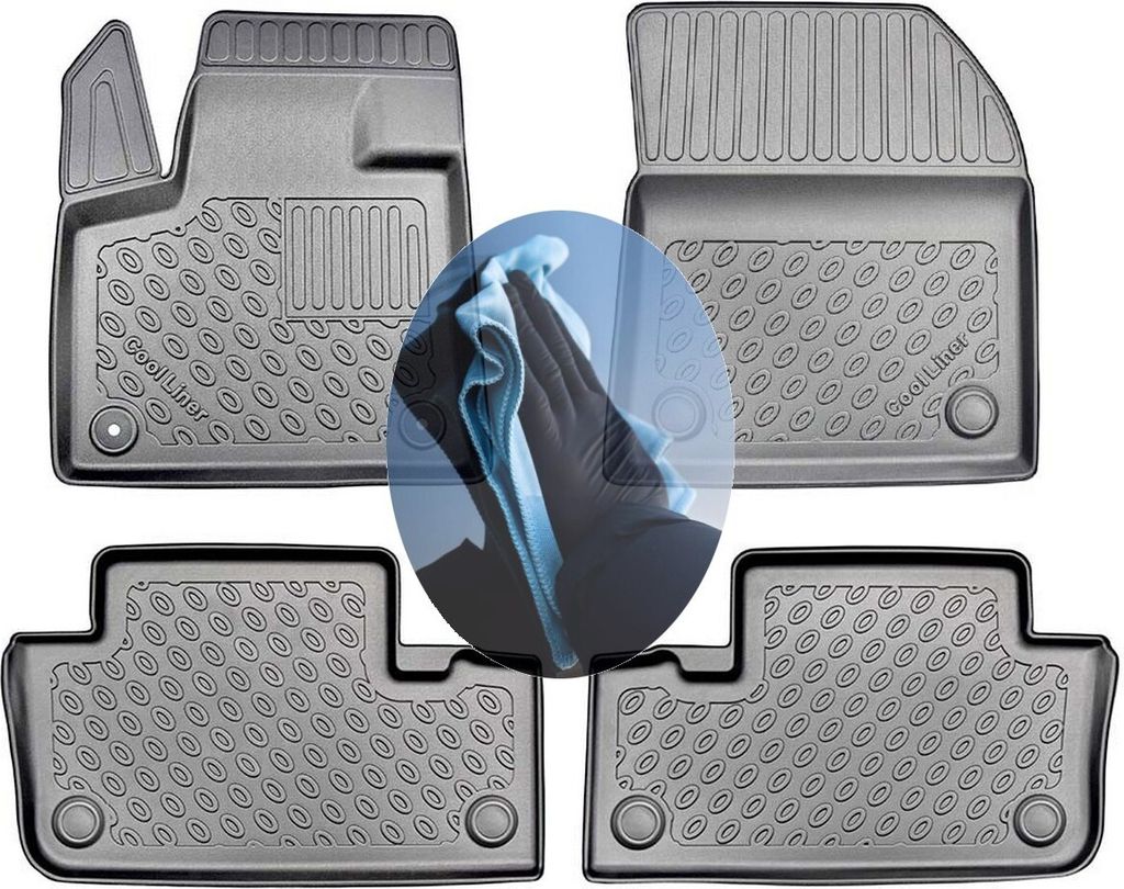 Z511597 TPE-Gummifußmatten kompatibel mit DS 7 Crossback Opera Steilheck Geländewagen SUV 5-türer 2019-