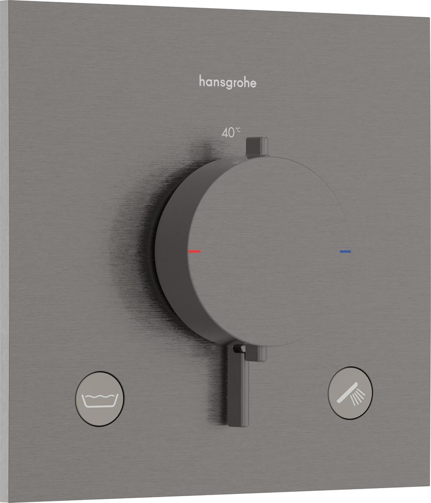 hansgrohe Ecostat Comfort E Thermostat Unterputzmodell für 2 Verbraucher mit integrierter Sicherungskombination, 33716340