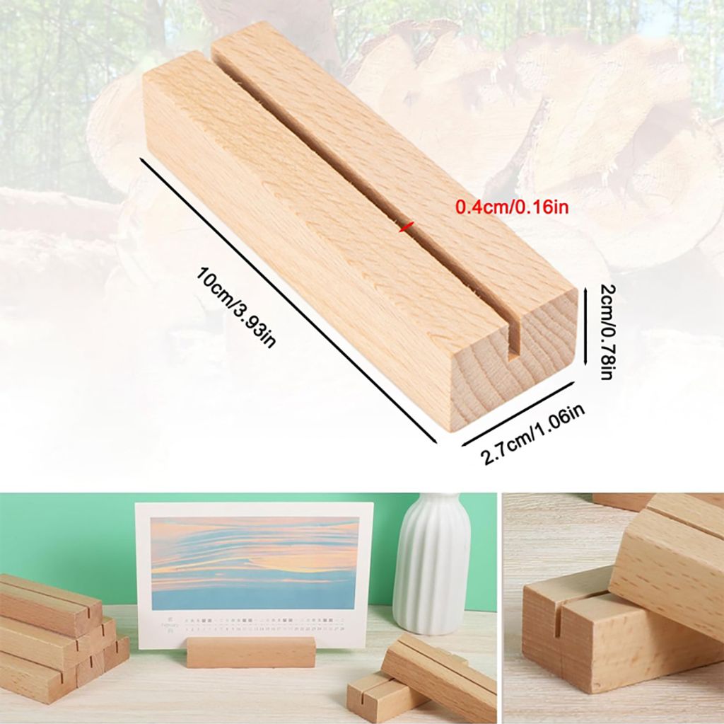 20 Stück Kartenhalter Holz, Stabil Tischkartenhalter Produktbild 5