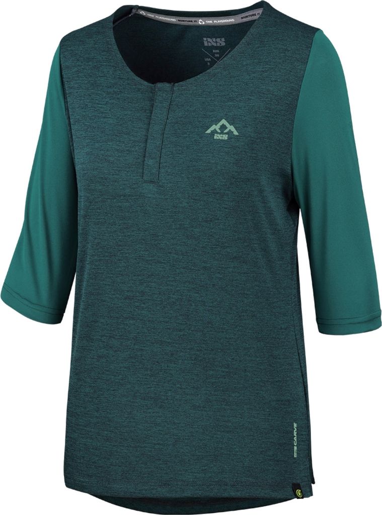 IXS Sports Division iXS Carve X Women Henley 38 Everglade/Solid Everglade - a...