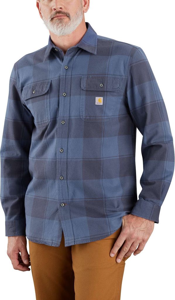 Carhartt Flannel L/S Plaid Shirt 106356, Farbe:navy, Größe:XXL