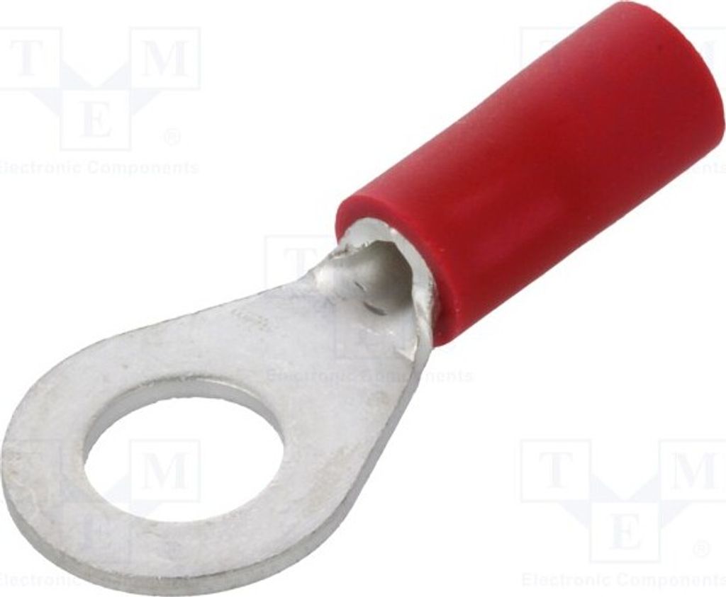 10x Ringkabelschuh 0,5÷1,5mm2 Ø: 5,3mm M5 Klemmverbindung rot FVGS5-1 Isolierte Ko