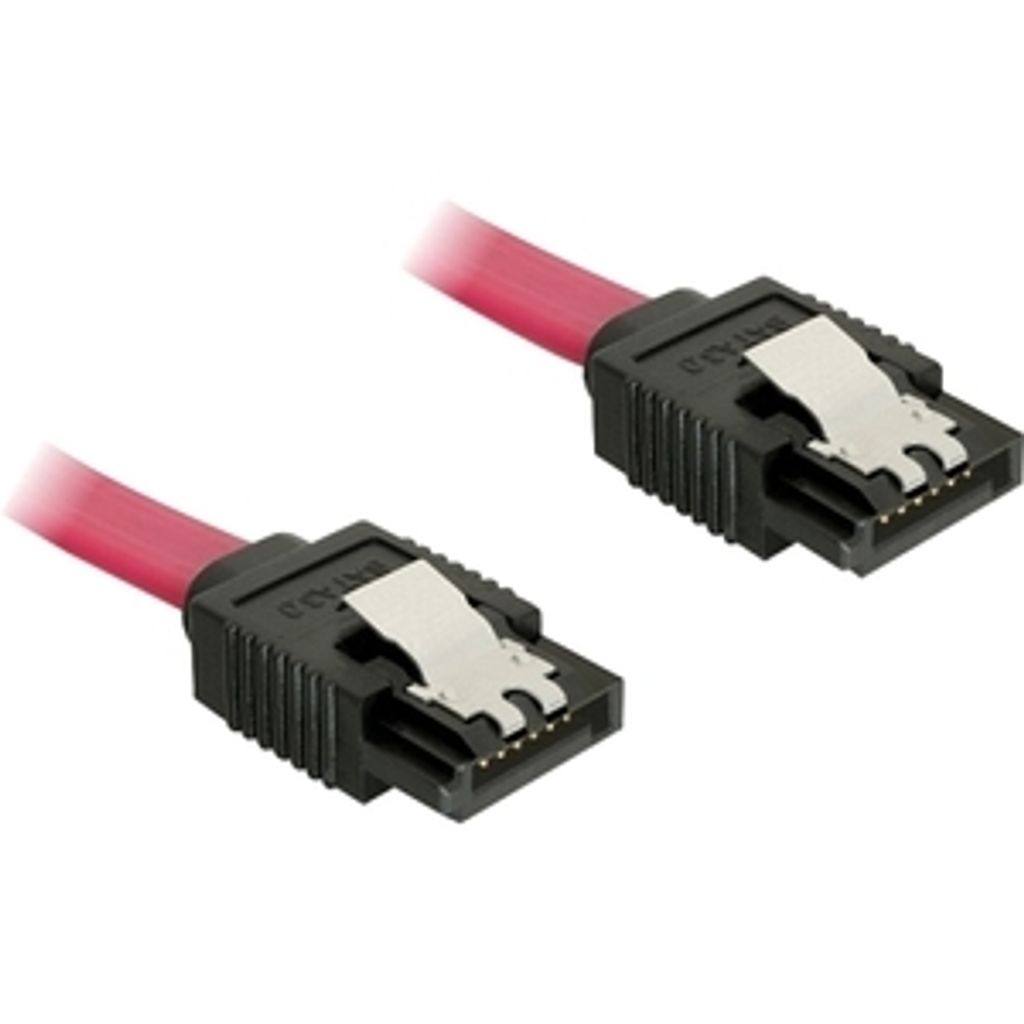 Delock Cable SATA - SATA-Kabel - Serial ATA 150/300/600 - SATA (W) zu SATA (W) - 1 m - eingerastet, gerader Stecker - Rot - für P/N: 89270, 89271