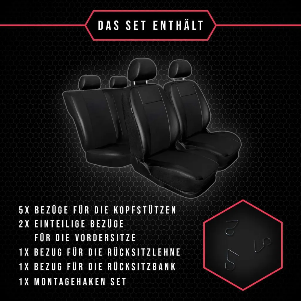 Coprisedili Fiat Sedici Nero Superiore: Protezione Universale Premium - 8