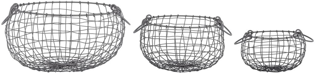 Draht Korb -GROSS - rund Ø 32 cm Griffe Dekoration Garten Produktbild 