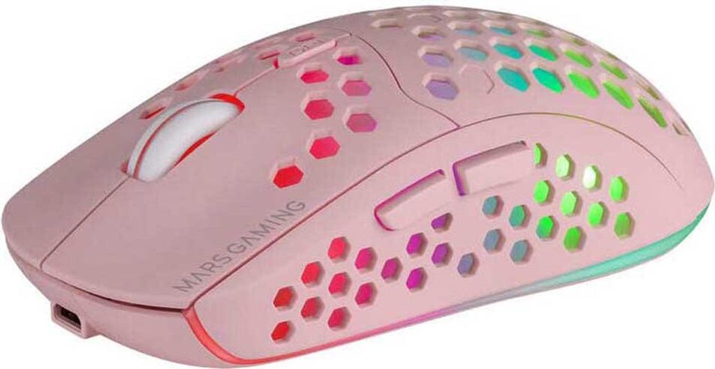 Mars Gaming MMW3P, rechts, Optisch, RF Wireless, 3200 DPI, Pink