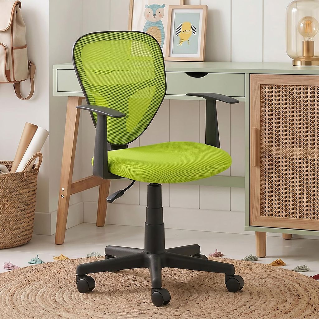 Ergonomiczne krzesło biurowe dla dzieci STUDIO, zielone – Zdjęcie produktu 
