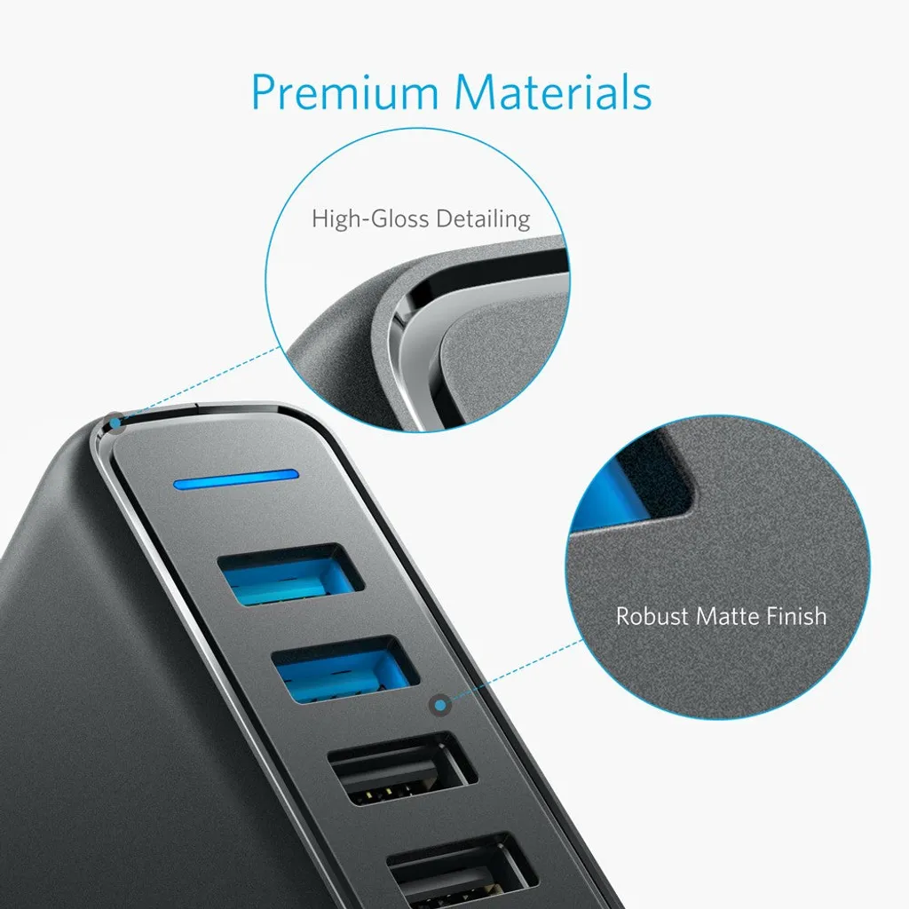 Chargeur 5 Ports USB Anker PowerPort 5 Finit le Manque de Prises Noir - 9