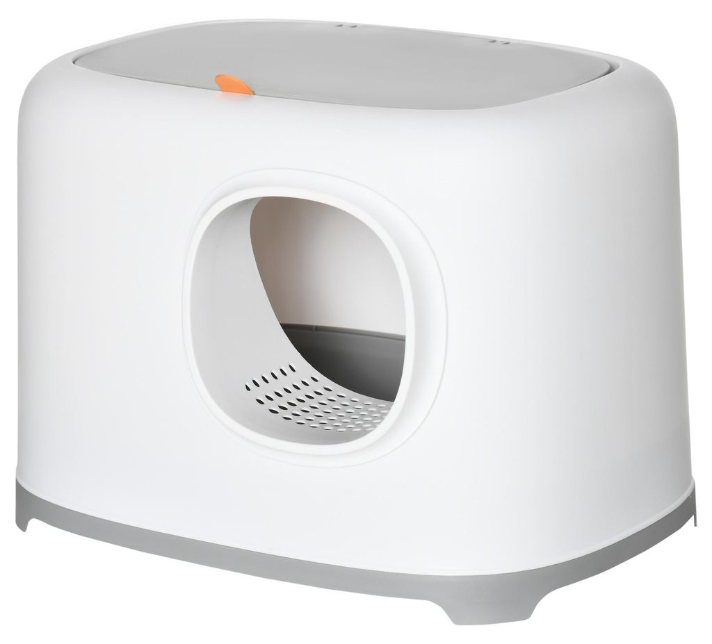 PawHut Katzentoilette mit Haube Katzenklo mit Gitterboden Produktbild 
