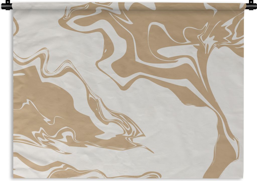 MuchoWow Wandteppich Wandbehang Marmor - Weiß - Muster 120x90 cm Tapisserie Dekoration Wandtuch - Wohnen - Aufhänger für die Wand