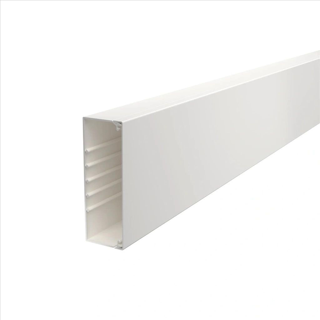 OBO Wand- und Deckenkanal, Bodenlochung, 60x170mm, Polyvinylchlorid, reinweiß RAL, Stange mit 2m, 1 Stk.
