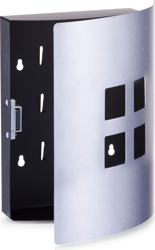 Zeller Schlüsselkasten "4 Quadrate", Edelstahl 22x6x24