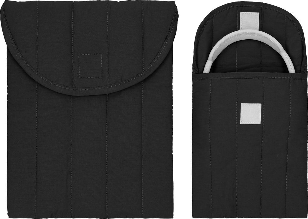 kwmobile Tasche für Headset / Overear headphone Kopfhörer - Weiche Headset Schutzhülle aus Stoff - Aufbewahrung für Zubehör - Cover in Schwarz