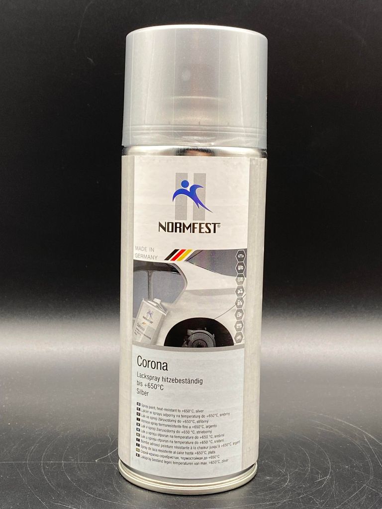 Normfest Corona SILBER matt 400ml Lackspray bis 650°C Produktbild 