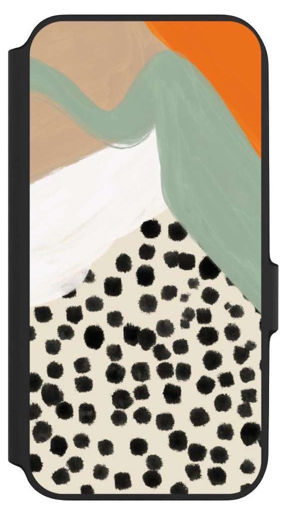 NIVOCASE Klapphülle für Samsung Galaxy A54 5G Handyhülle aus Kunst Leder NIVOflip schwarz Abstrakt Boho Kunst
