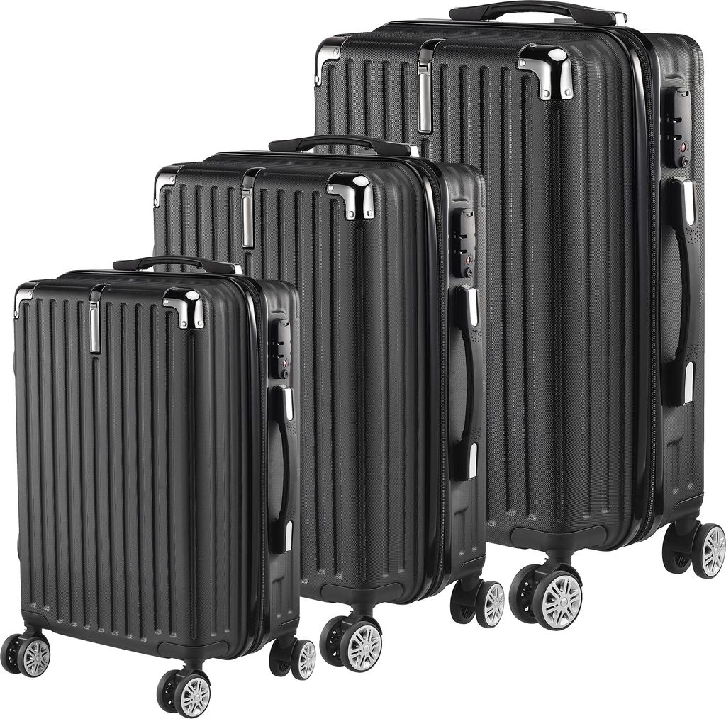 ProximaX Reisekoffer 3er Set Hartschalen Koffer Trolley Klassische Koffer Kofferset S-M-L-Set