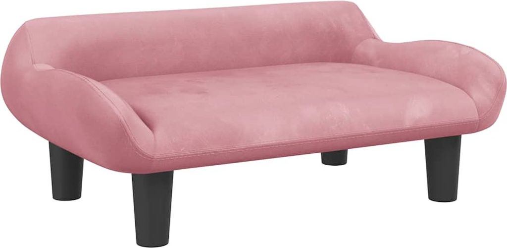 vidaXL Hundebett Rosa 70x40x24 cm Samt