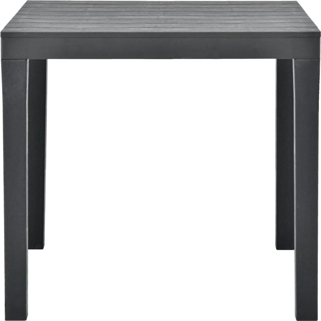 vidaXL Gartentisch Anthrazit 78x78x72 cm Kunststoff