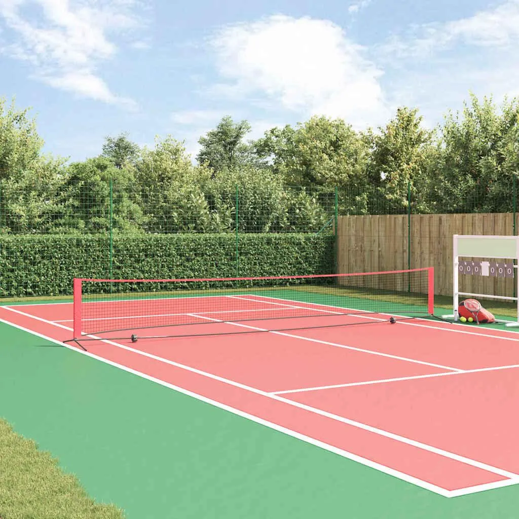 Rete da Tennis per Giardino 6m | Divertimento in Famiglia Rosso-Nera