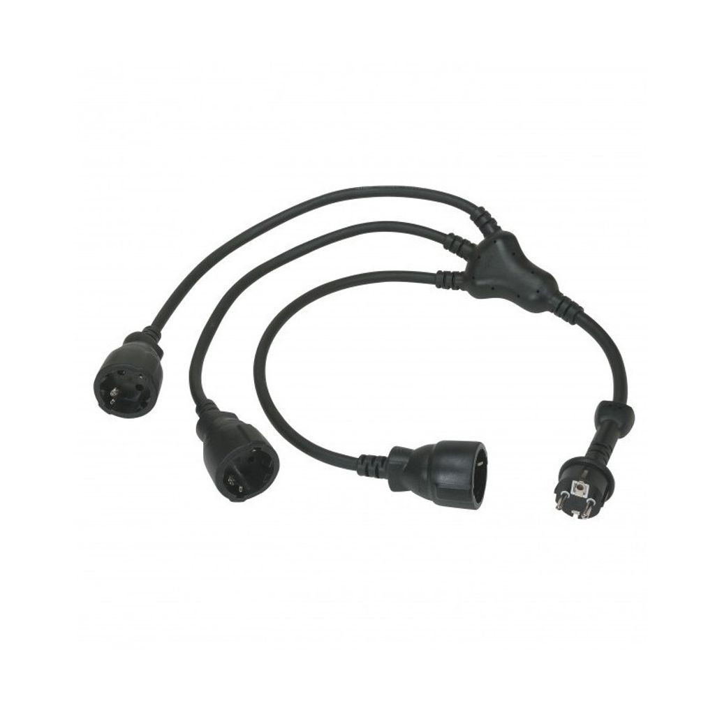 Octopus - Alimentation avec 3 sockets IK10 Legrand - Noir Image du produit 