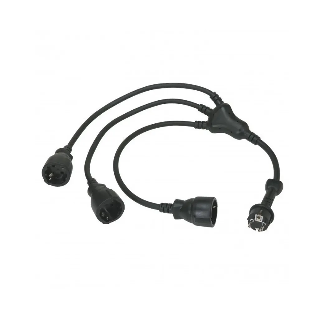 Alimentation Octopus 3 Prises IK10 Legrand Noir Haute Résistance Chocs