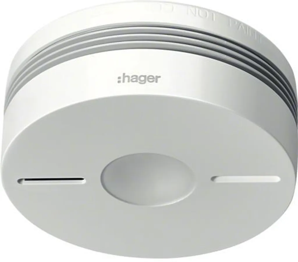 Détecteur de Fumée Radio Hager TG551A Blanc pour Alarme Incendie Maison