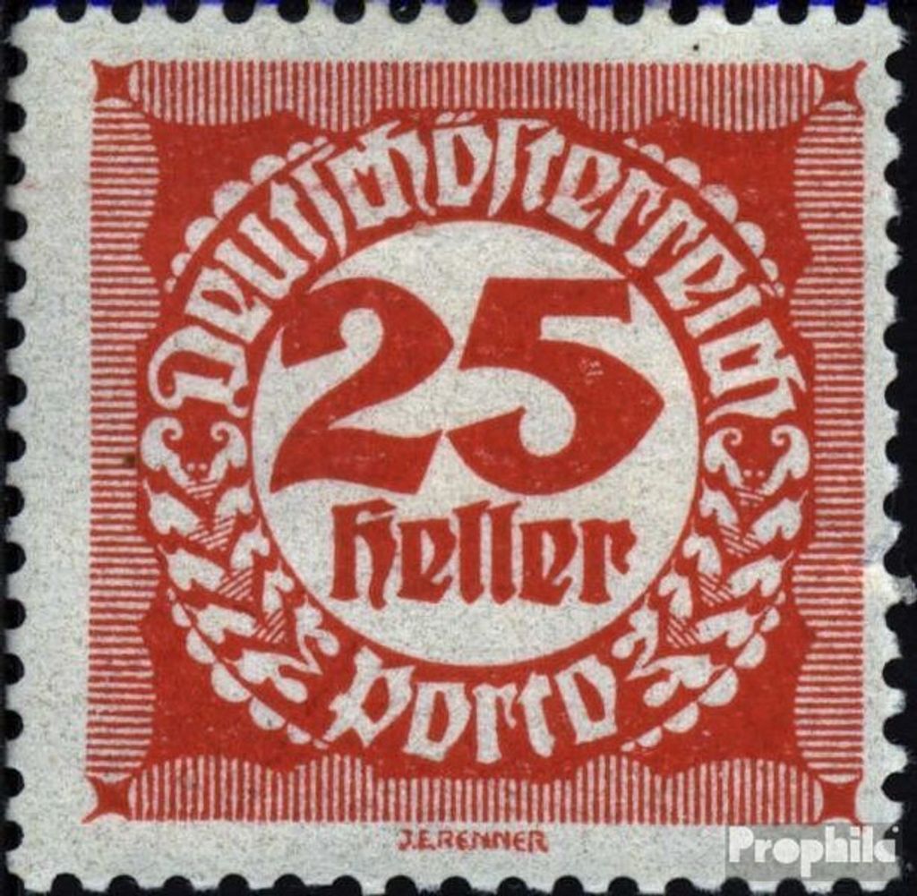Briefmarken Österreich 1920 Mi P79x postfrisch Portomarken