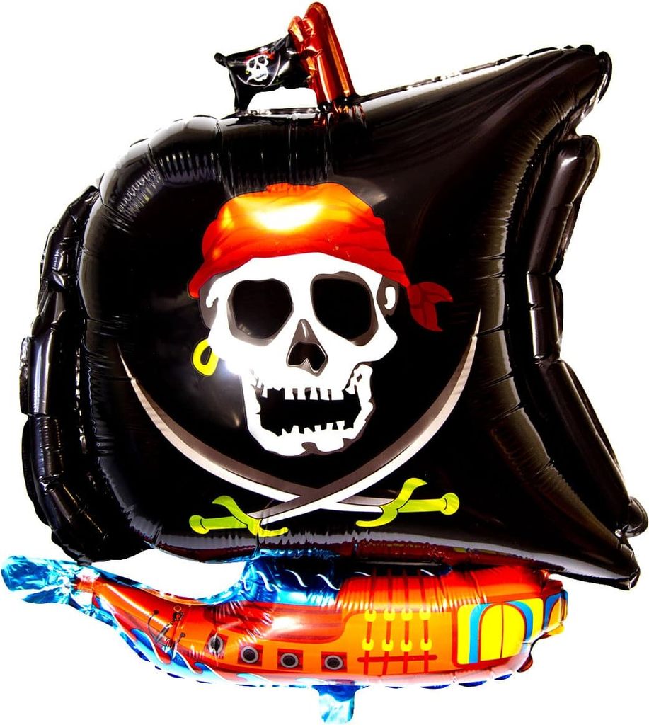 Oblique Unique Piratenschiff Folien Luftballon für Kindergeburtstag Geburtstag Piraten Motto Party
