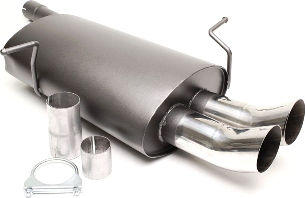 Scarico sportivo 2x76mm DTM alto rotondo con ABE per BMW Immagine del prodotto 