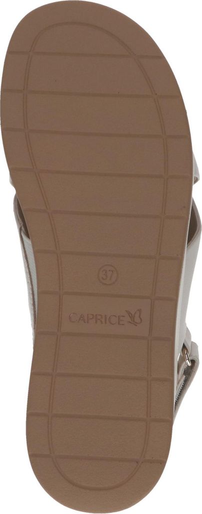 Caprice Damen Sandale aus Leder mit Slingback Riemen 9-28208-44, Größe:42 EU, Farbe:Beige