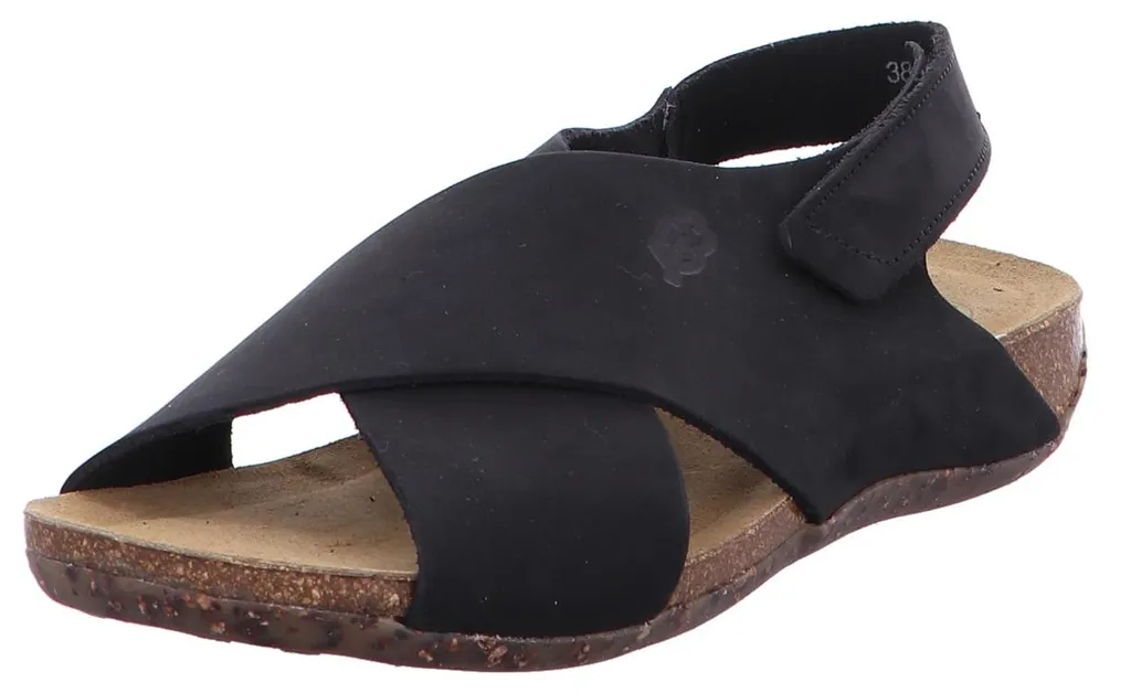 Loints Florida Veenhof Noir 42 : Sandales de Marche en Cuir Confortables