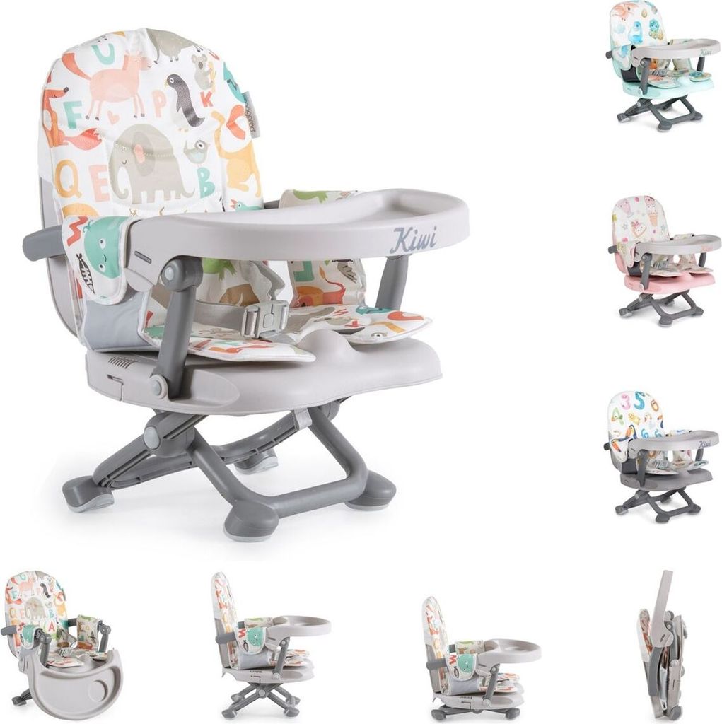 Kinderstuhl Kiwi, Kinder Stuhl-, Sitzerhöhung, Boostersitz, Tisch, klappbar bunt