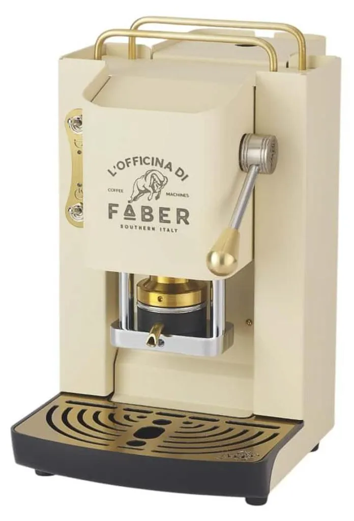 Machine à café Faber 15 bar 1,3L Blanc, Finition Inox et Double Mode