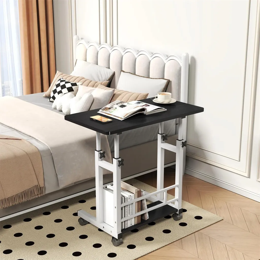 Table pour ordinateur portable à hauteur réglable et plateau 80x40 cm
