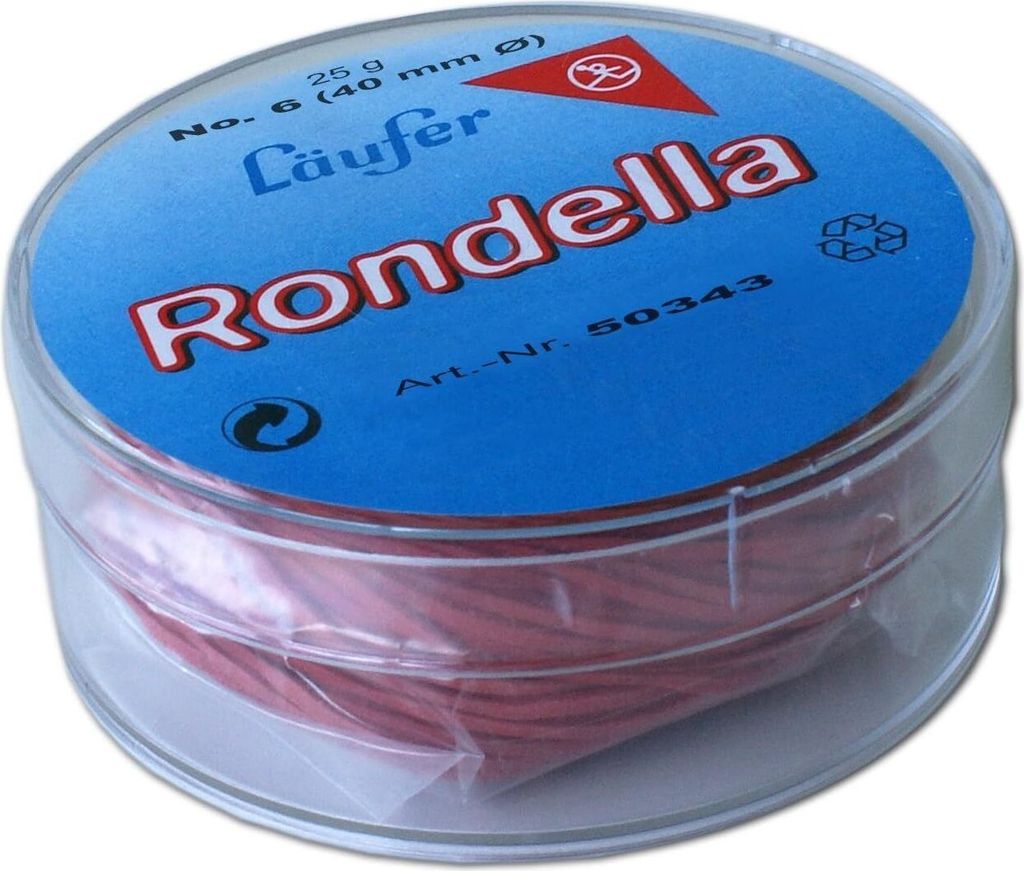 Läufer RONDELLA Gummiringe in der Dose 25 g 40 mm rot