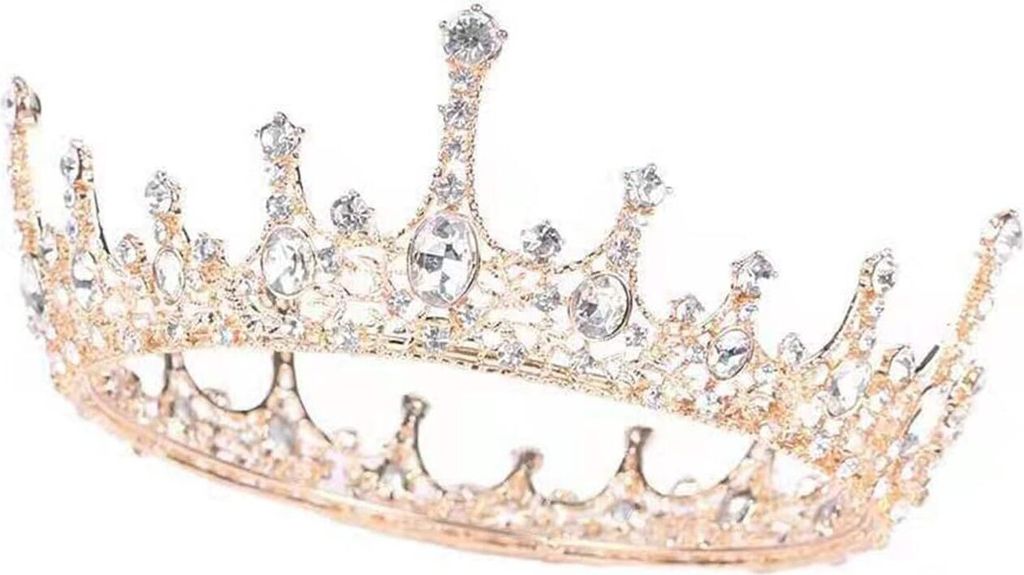 Strass Krone Kronen für Frauen Queen Tiara Barock Hochzeit Produktbild 