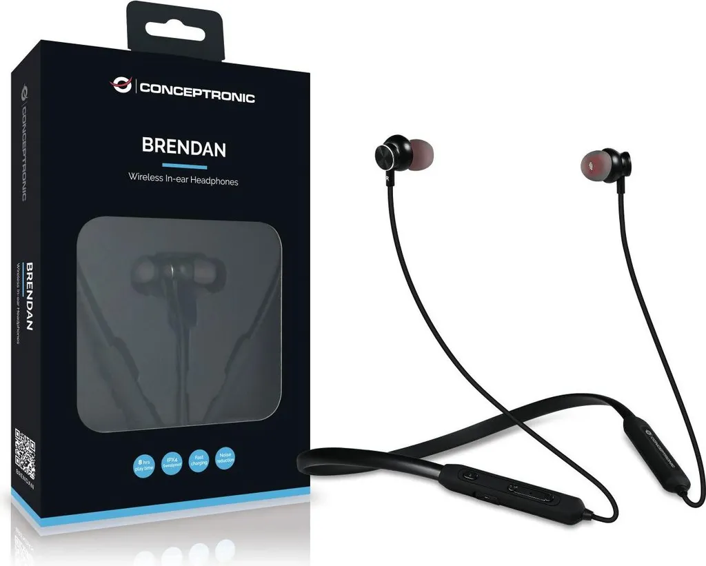 Cuffie Conceptronic BRENDAN01B Bluetooth 5.0 con Microfono HD e DSP