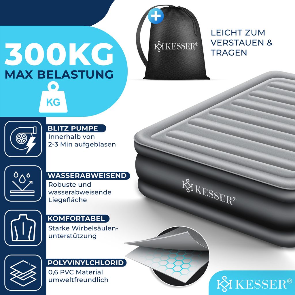 KESSER® Aufblasbare Matratze Luftbett mit integrierter Produktbild 