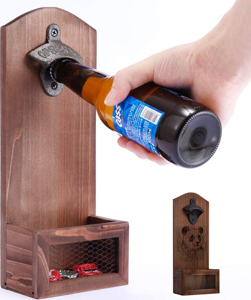 ATOMSTACK Décapsuleur vintage en bois, décapsuleur pour Image du produit 
