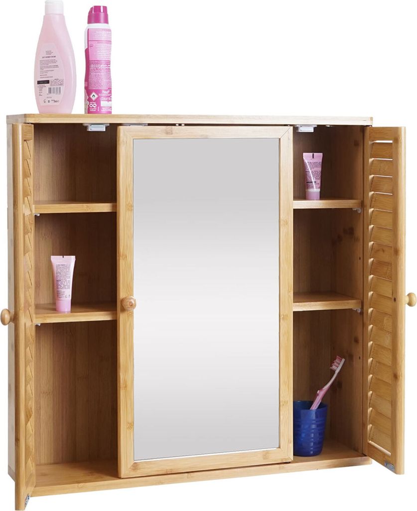 Szafka z lustrem HWC-B18, szafka łazienkowa z lustrem, 3 Zdjęcie produktu 7