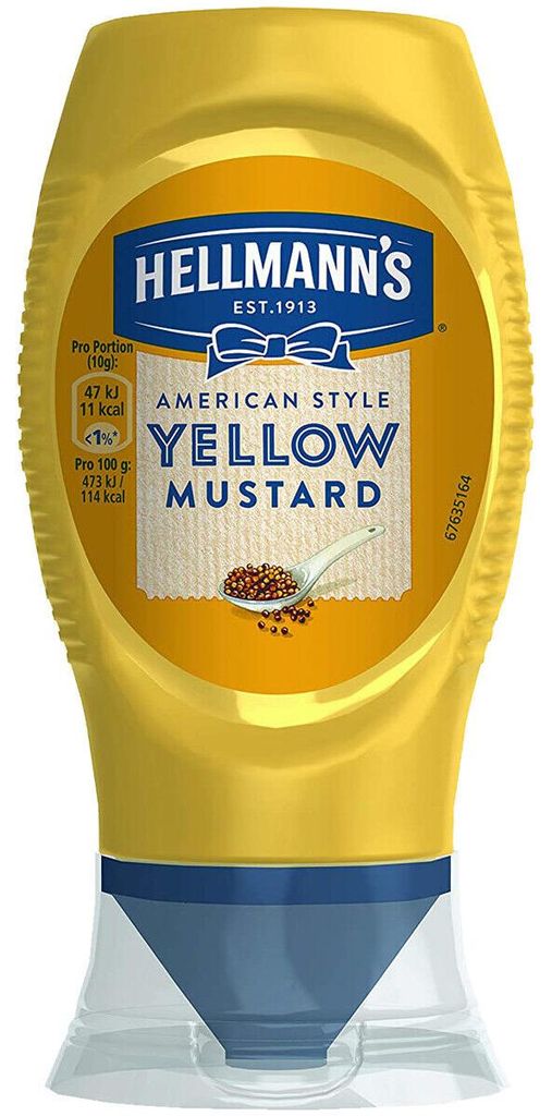Hellmanns žlutá hořčice středně horká uzavíratelná 250 ml Obrázek produktu 