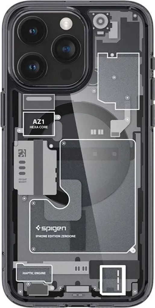 Coque iPhone 15 Pro Max anti-jaunissement MagSafe Ultra Hybrid Mag Grise