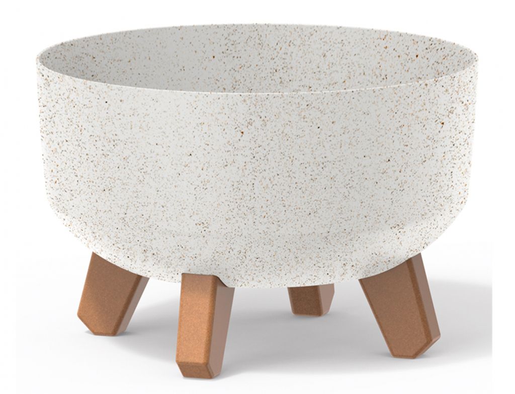 Prosperplast Blumentopf GRACIA LOW Eco Wood Weiß 28,5 cm Produktbild 