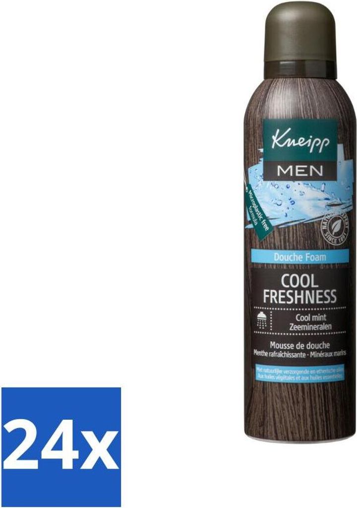 Kneipp - Duschschaum - Men Kühle Frische - Frischer Duft - 200 ml - Vorteilspack - 24 Stücke