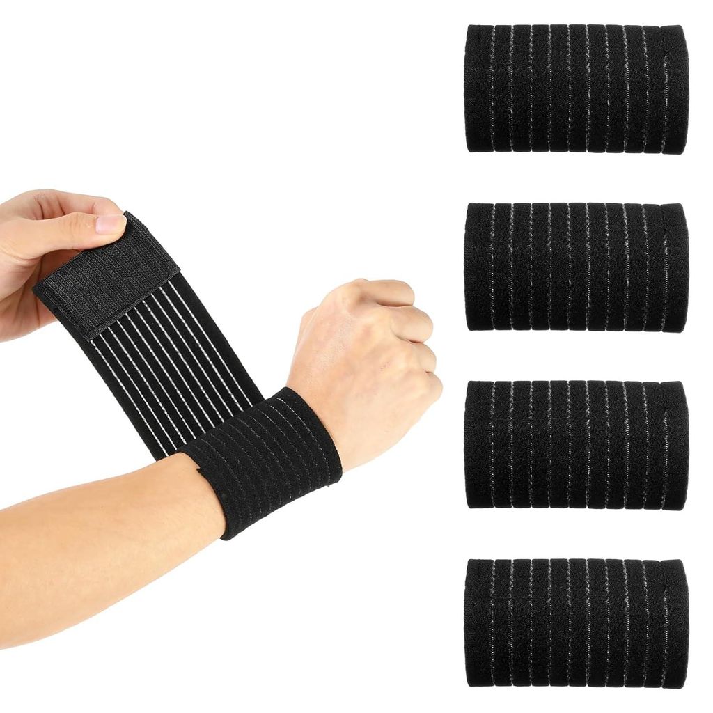 4 Stück Elastische Handgelenk Bandagen Sport Handbandage Produktbild 