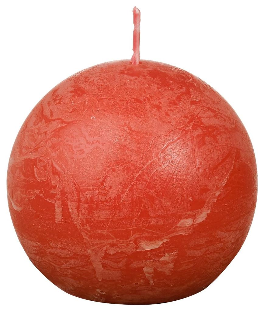 Bolsius Rustik Kugelkerze herbstliches orange, Durchmesser: Produktbild 