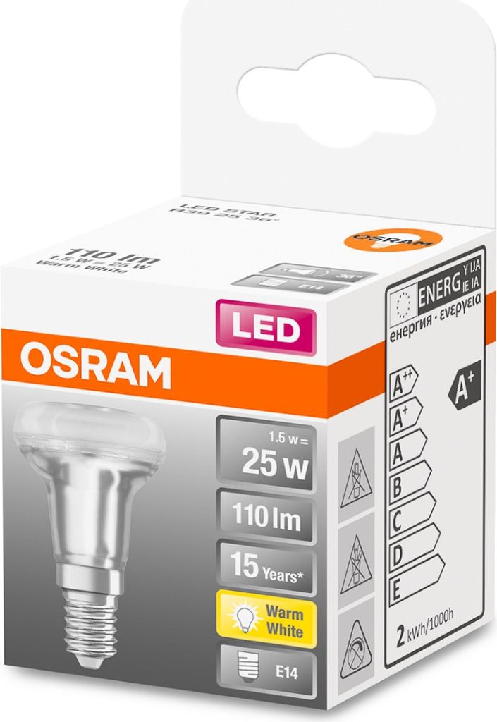 Osram STAR LED bulb Warm white 2700 K 1.5 W E14 F Image du produit 