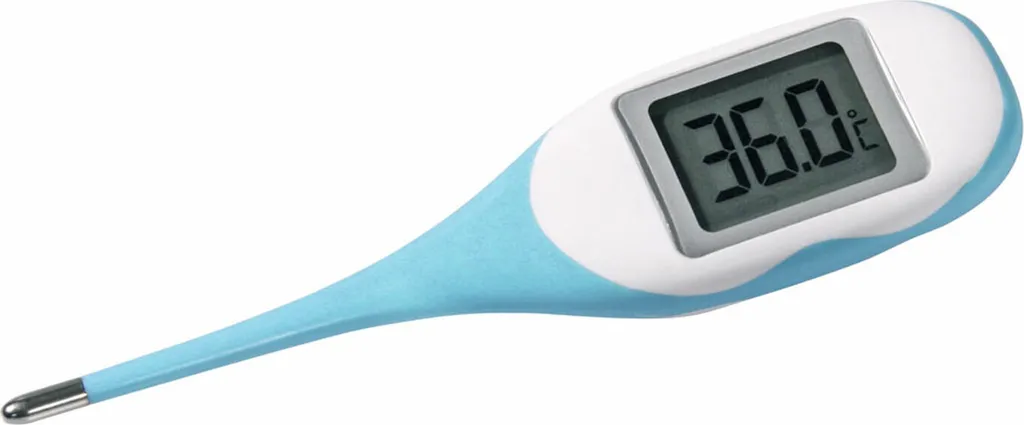 Termometro clinico Kerbl, impermeabile, sonda flessibile, ampio display