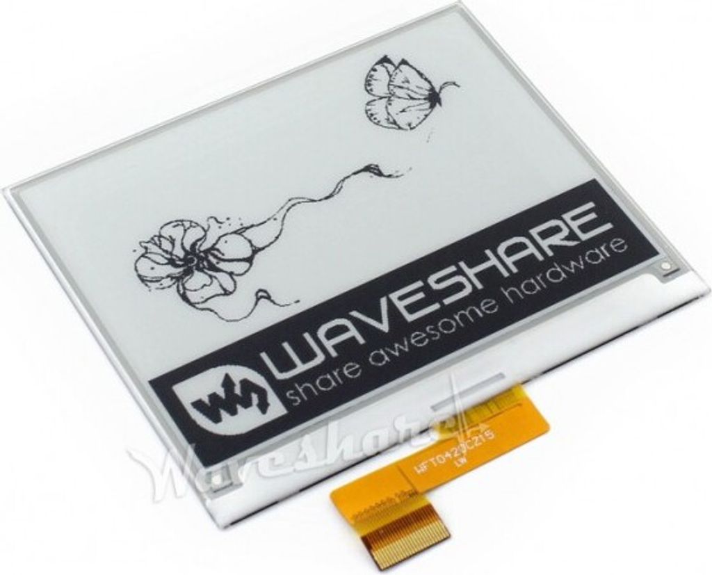 Waveshare 4.2 inch 400x300 E-Ink E-Paper Raw Display SPI Interface for Arduino